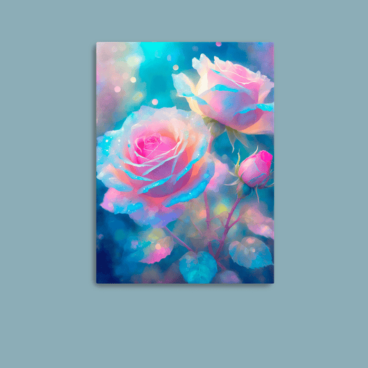 Celestial Roses - Canvas Wrap - Premium Canvas Print