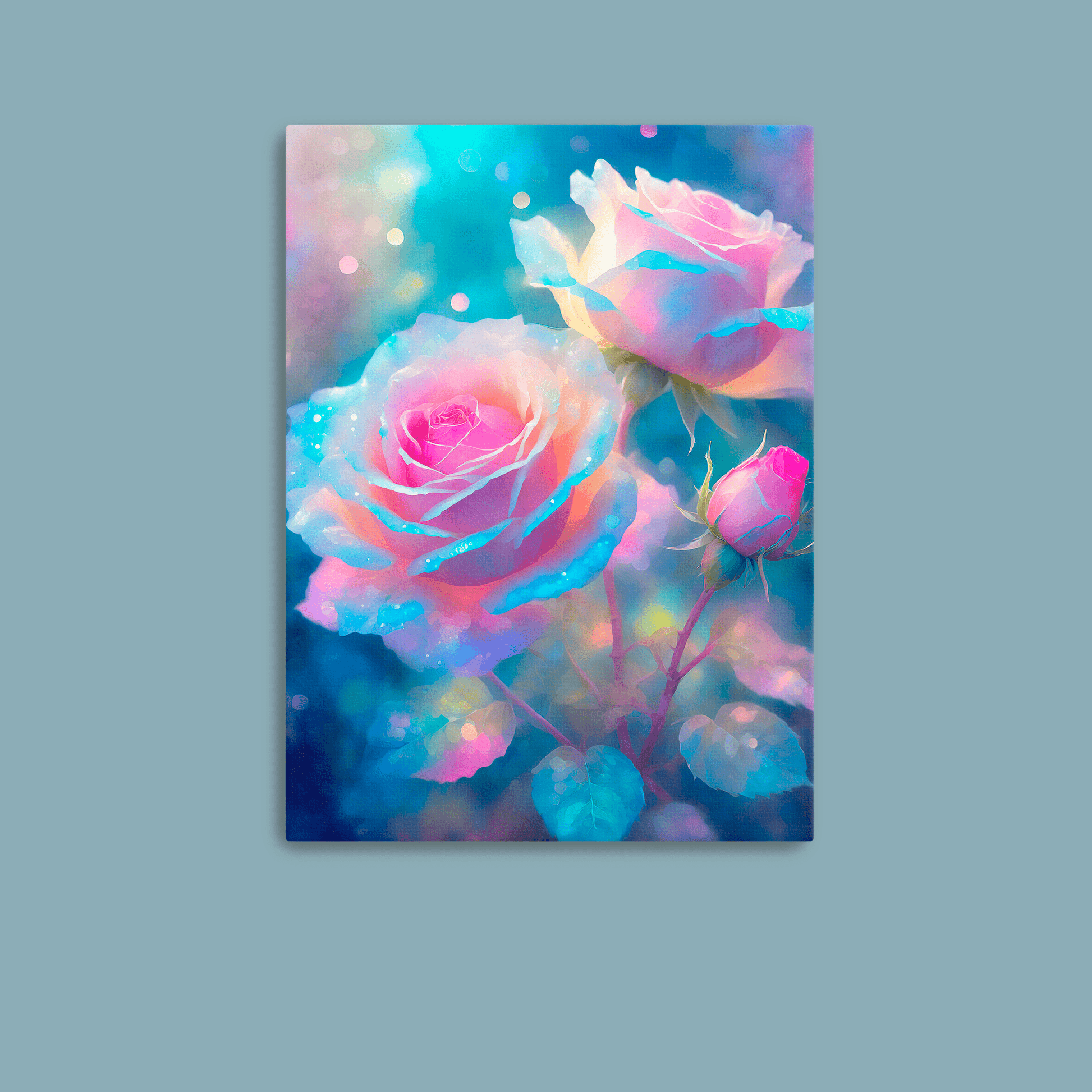Celestial Roses - Canvas Wrap - Premium Canvas Wrap