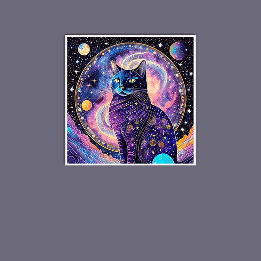 Cosmic Cat - Art Print - Unframed - Premium Unframed Art Print