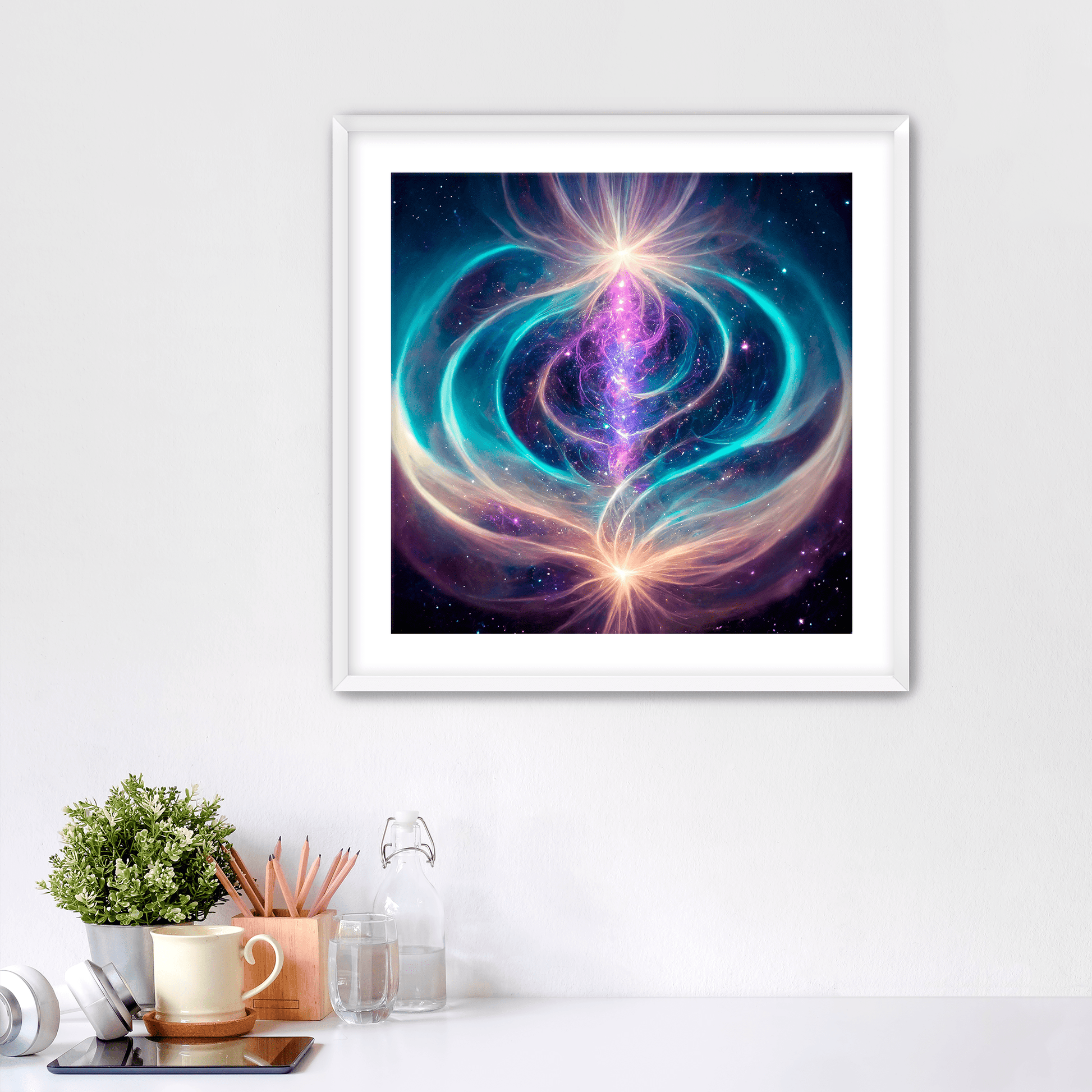 Cosmic Energy Flow - Art Print Framed - Premium Framed Art Print