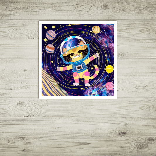 Cosmic Kitten - Art Print - Unframed - Premium Unframed Art Print