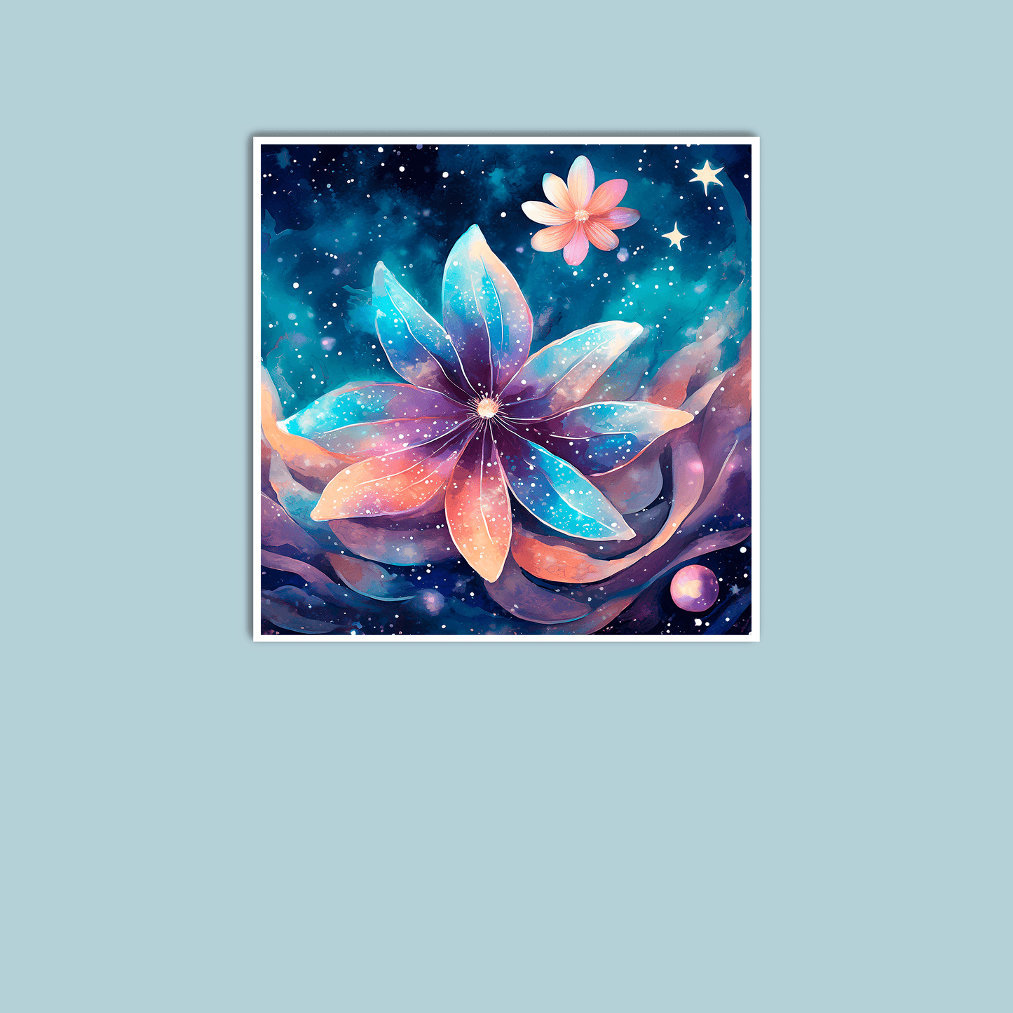 Cosmic Moon Flower - Art Print - Unframed - Premium Unframed Art Print