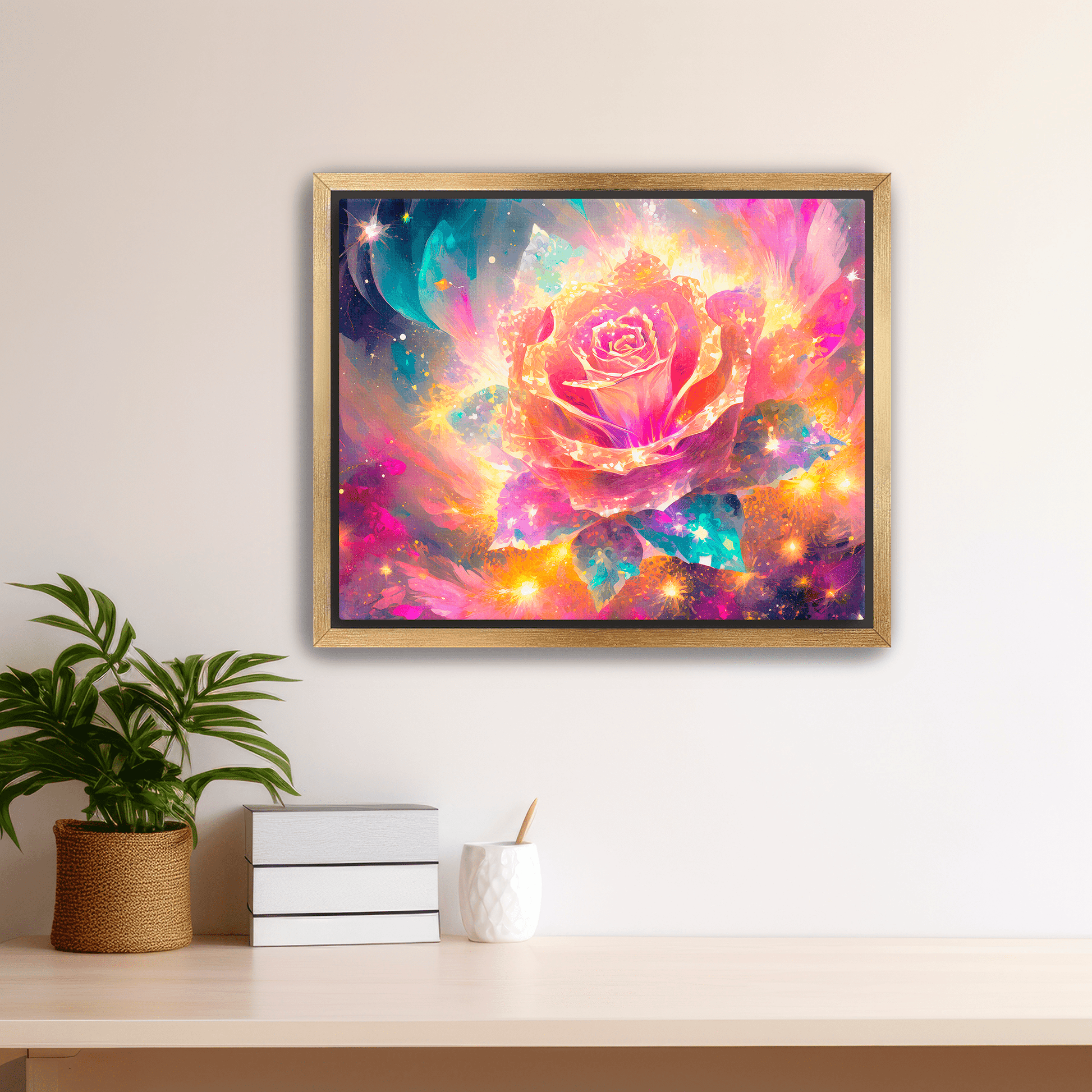 Cosmic Rose - Canvas Wrap - Premium Canvas Wrap
