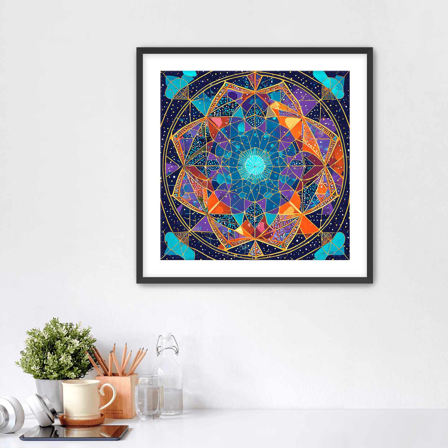 Cosmic Tesseract - Art Print - Framed - Premium Framed Art Print