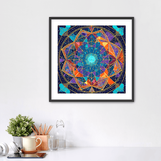 Cosmic Tesseract - Art Print - Framed - Premium Framed Art Print