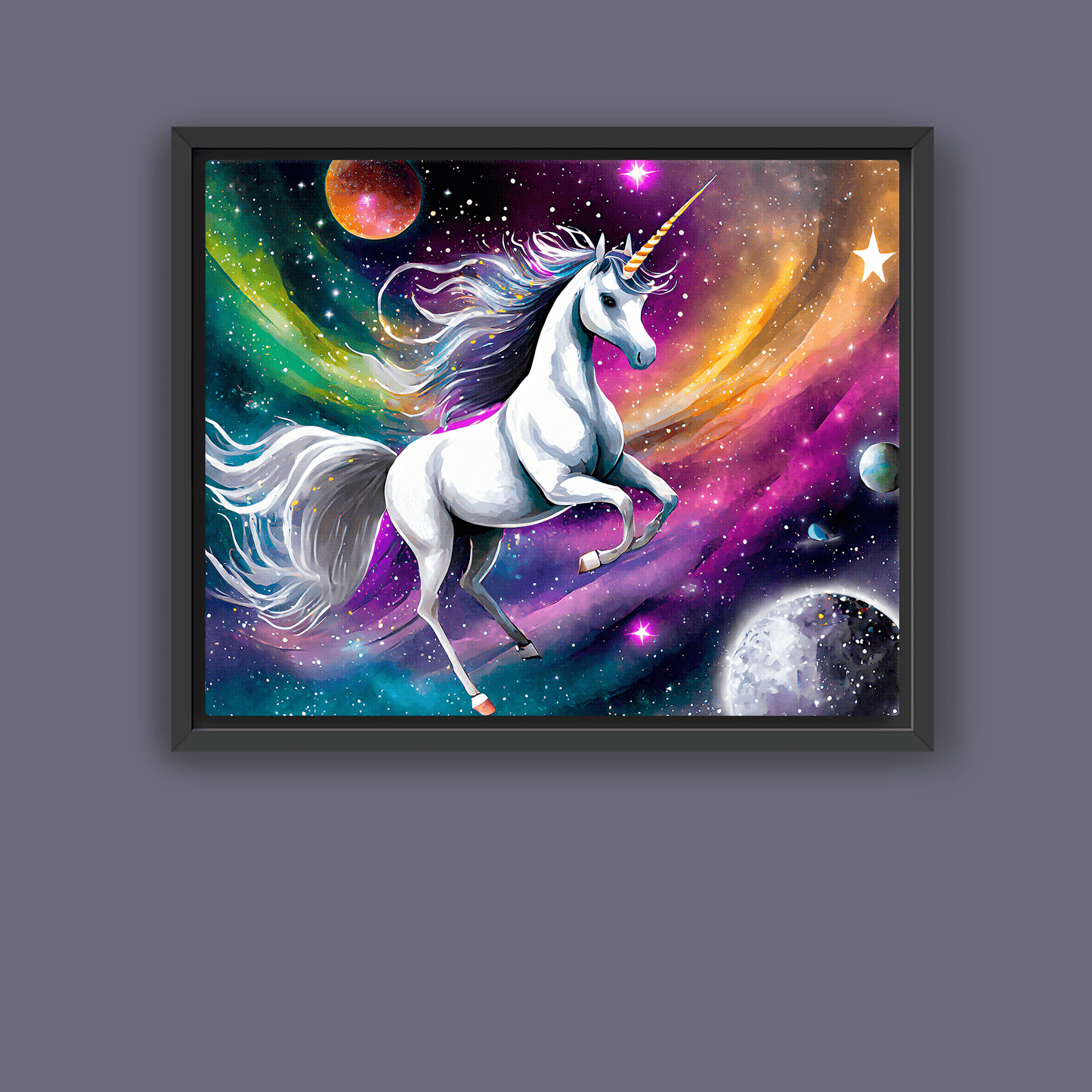 Cosmic Unicorn - Canvas Wrap - Premium Canvas Print