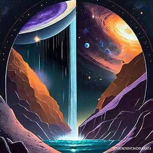 Cosmic Waterfall - Metal Poster - Premium Metal Poster