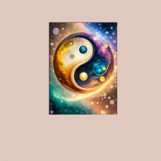 Cosmic Yin Yang - Metal Poster - Premium Metal Poster