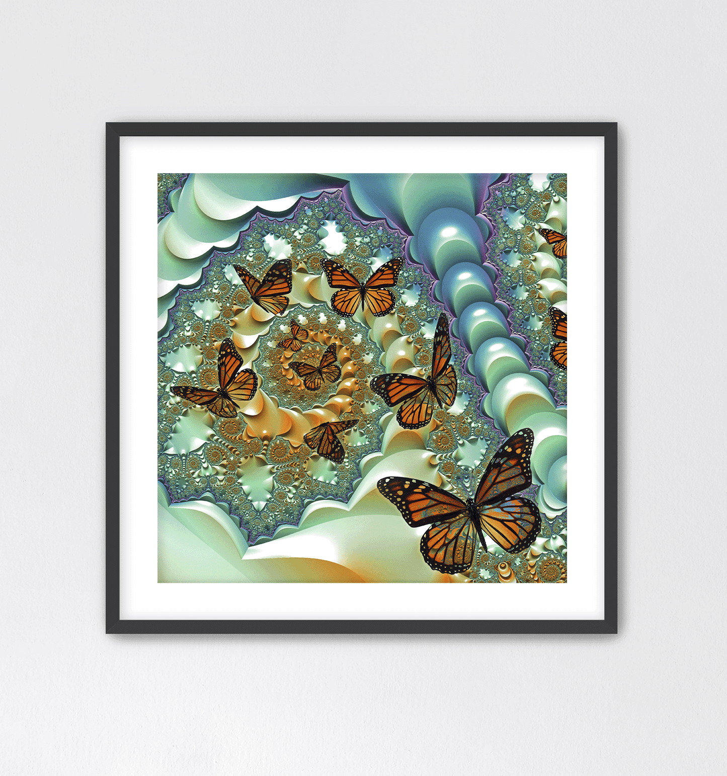 Fractal Butterflies - Art Print - Framed - Premium Art Print