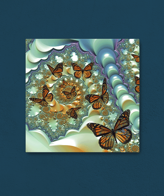 Fractal Butterflies - Metal Poster - Premium Metal Poster
