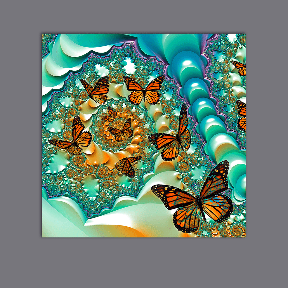 Fractal Butterflies - Metal Print - Premium Metal Art Print