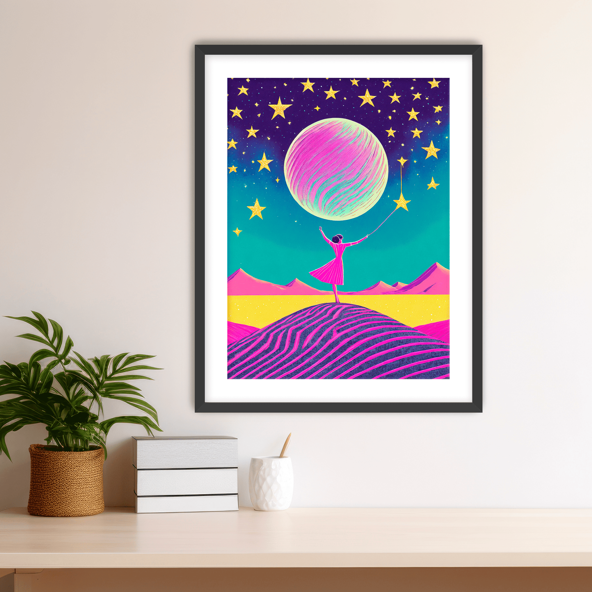 Reach For The Stars - Art Print - Framed - Premium Framed Art Print