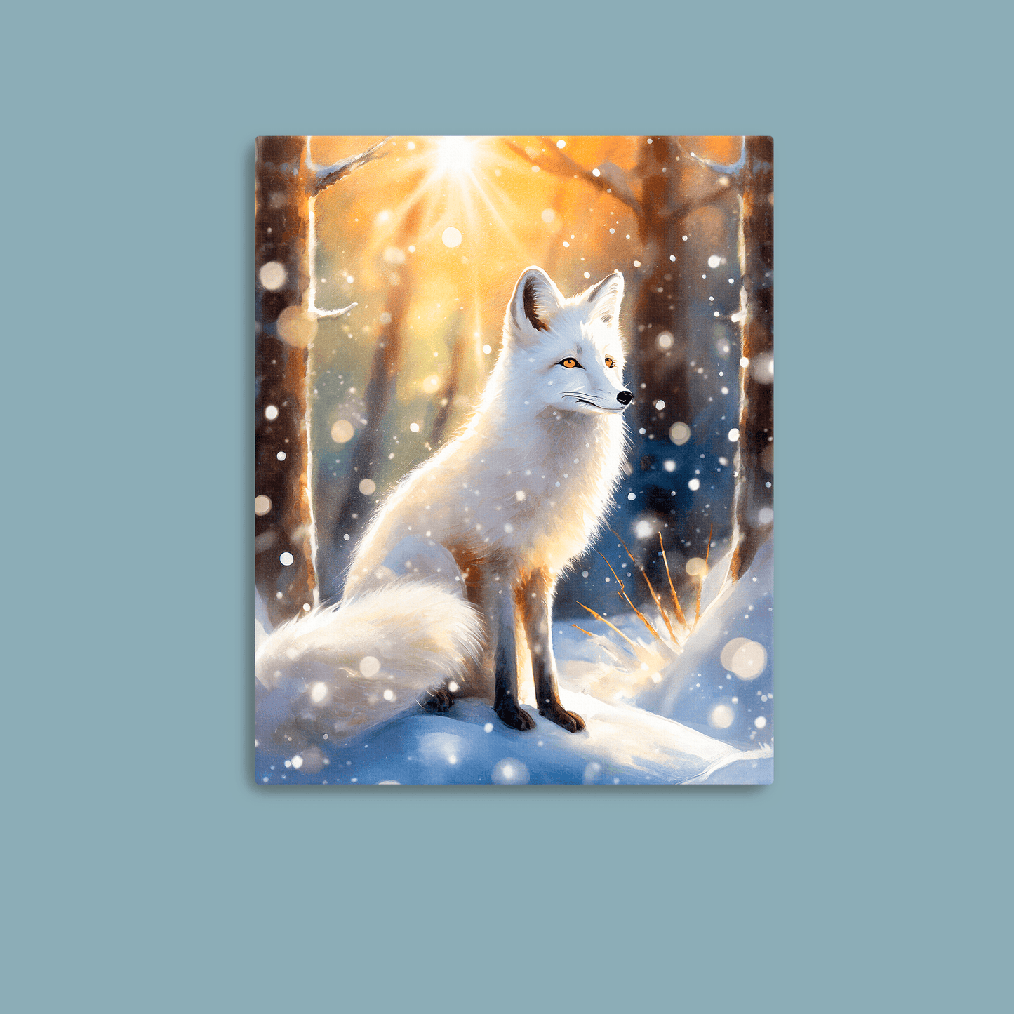 Snow Fox - Metal Poster - Premium Metal Poster