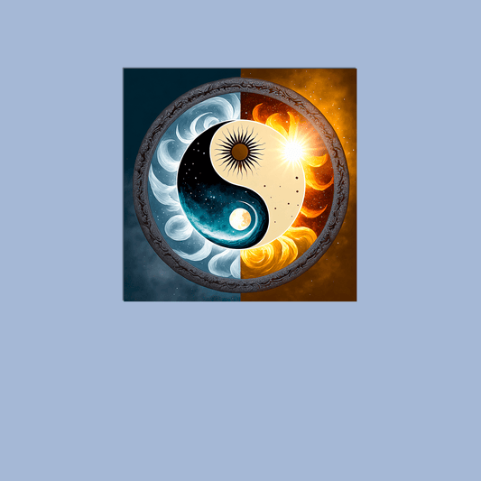 Sun and Moon Yin Yang - Metal Poster - Premium Metal Print