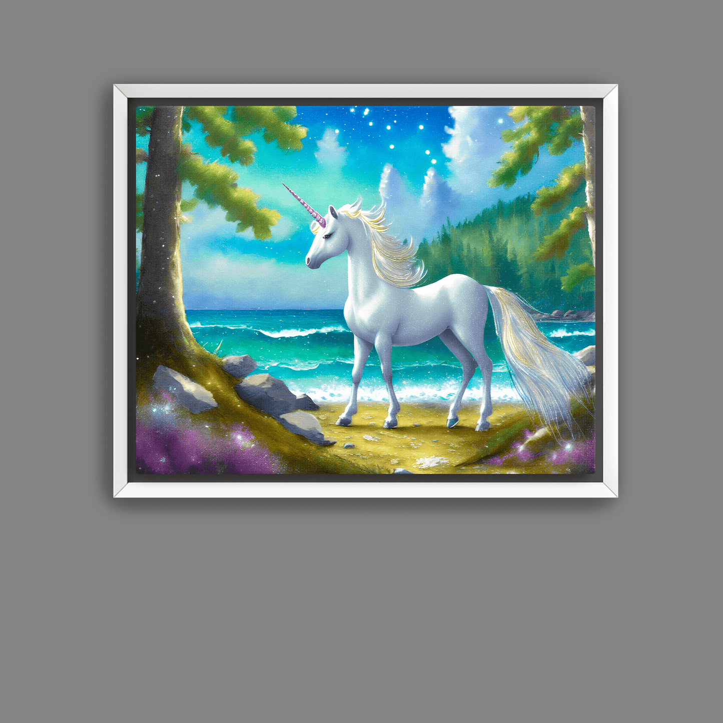 Unicorn By the Sea - Canvas Wrap - Premium Canvas Wrap