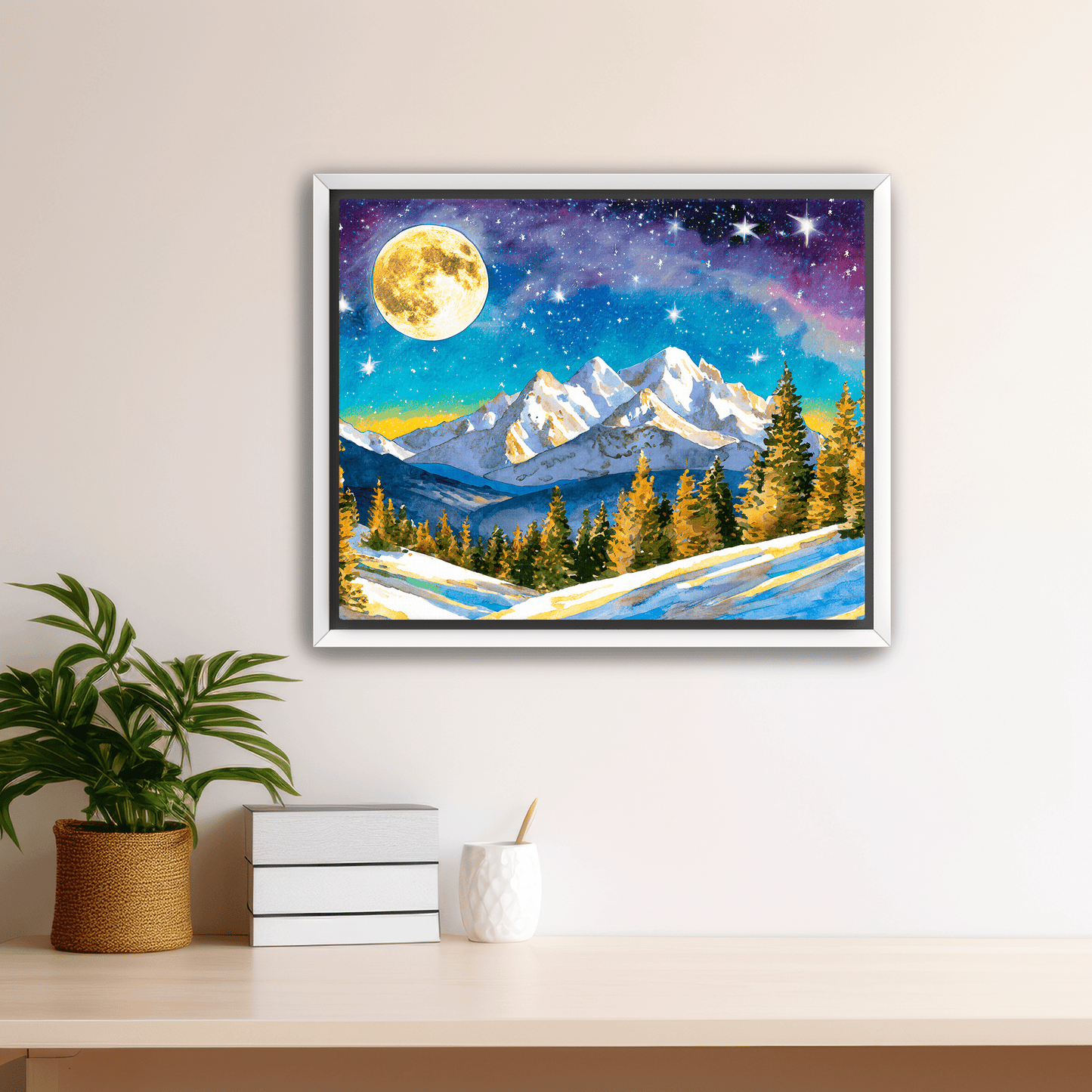 Winter Moon - Canvas Wrap - Premium Canvas Print