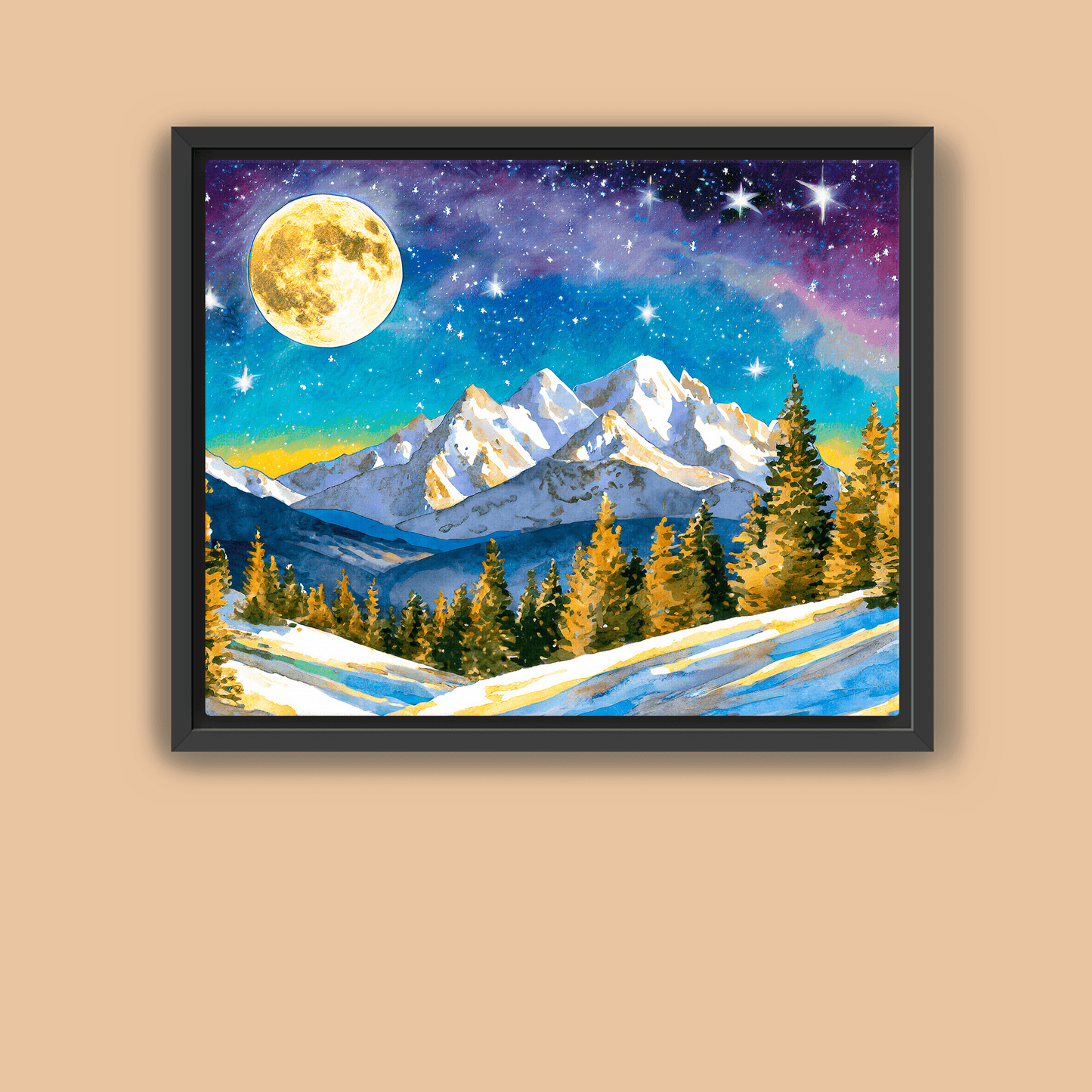 Winter Moon - Canvas Wrap - Premium Canvas Wrap