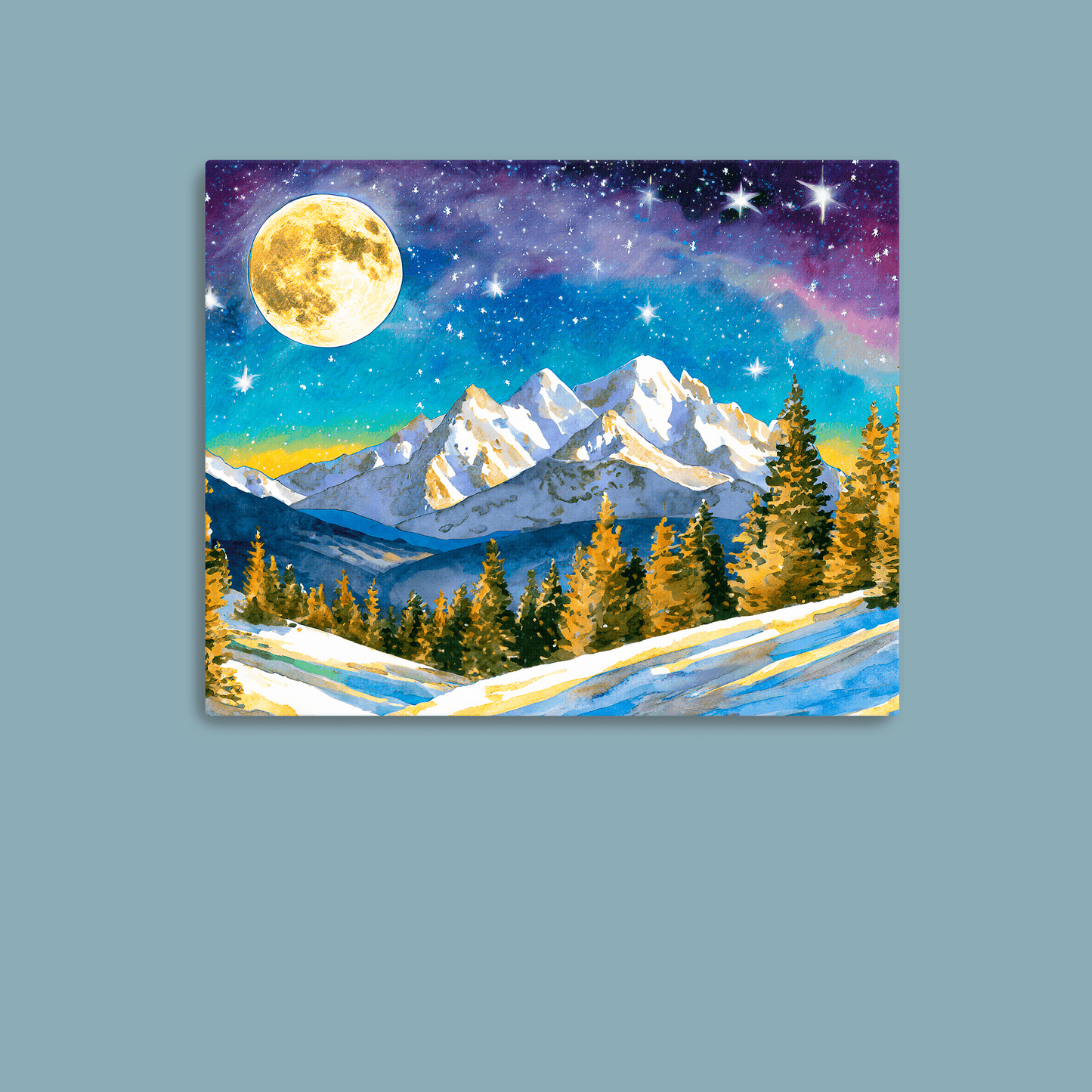 Winter Moon - Canvas Wrap - Premium Canvas Print